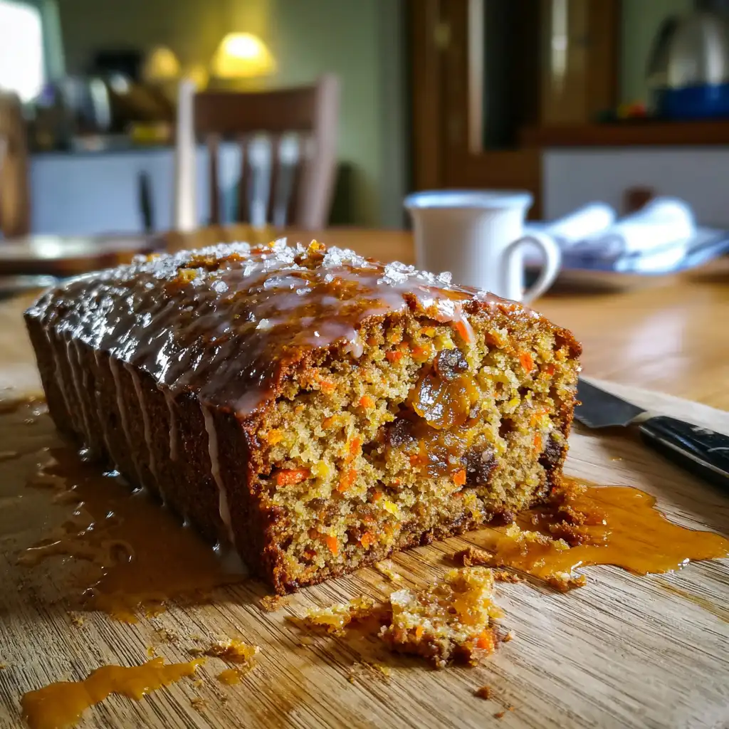 Sticky Carrot Ginger Date Loaf with Citrus Glaze delights!