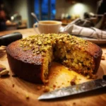 Sticky Mandarin Date Cake with Pistachios