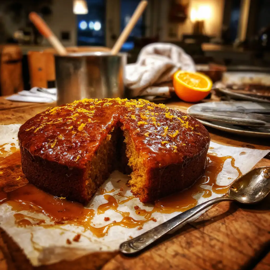 Sticky Toffee Date Cake with Orange Glaze delights all!