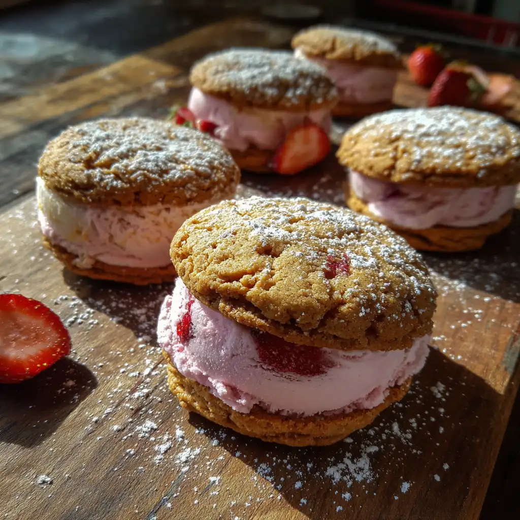 Strawberry Ice Cream Sandwiches Recipe A Summer Delight!