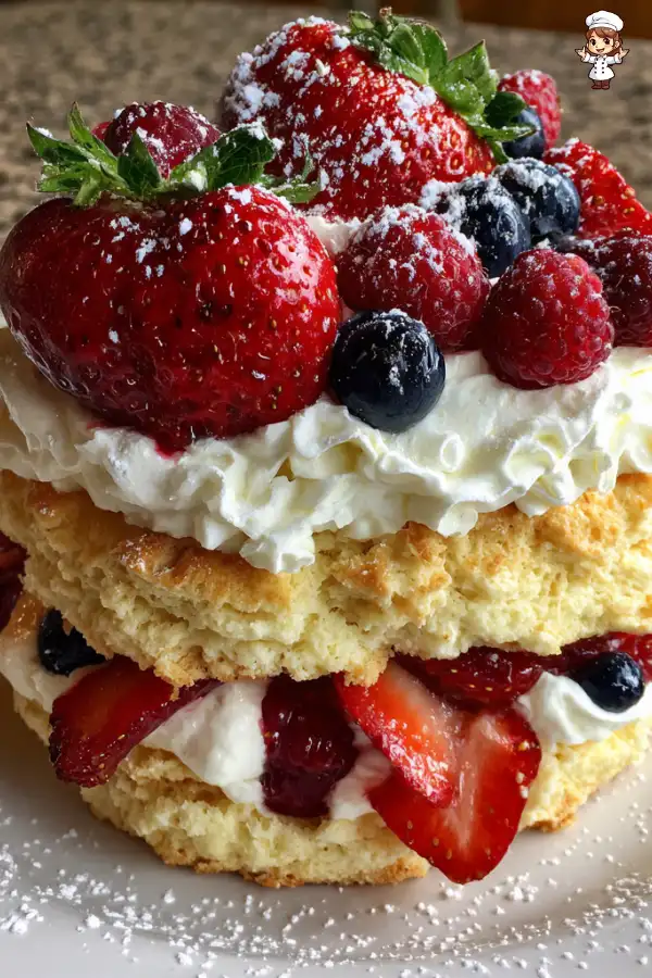 Strawberry Shortcake with Blueberries Recipe