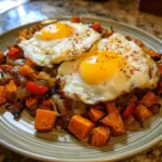 Sweet Potato Hash with Fried Eggs