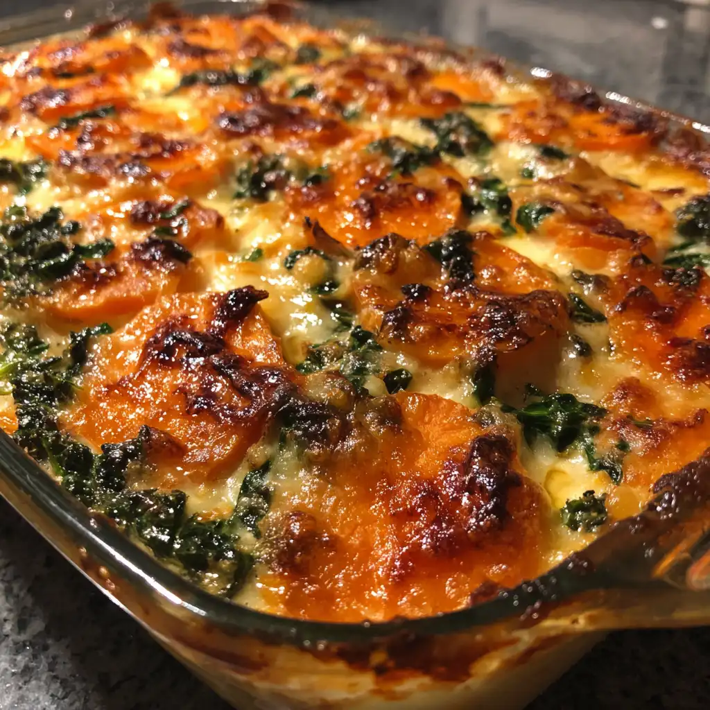 Sweet Potato Kale Gratin is a must-try comfort dish!