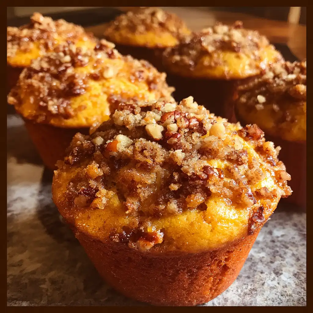 Sweet Potato Pecan Streusel Muffins