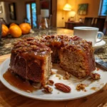 Tangerine Pecan Date Cake with Brown Sugar Glaze