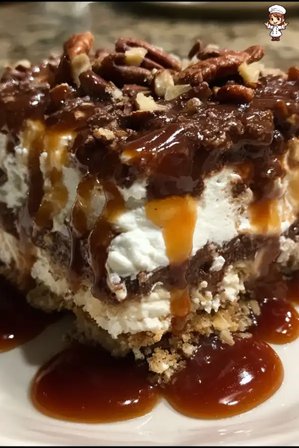 Turtle lasagna dessert recipe