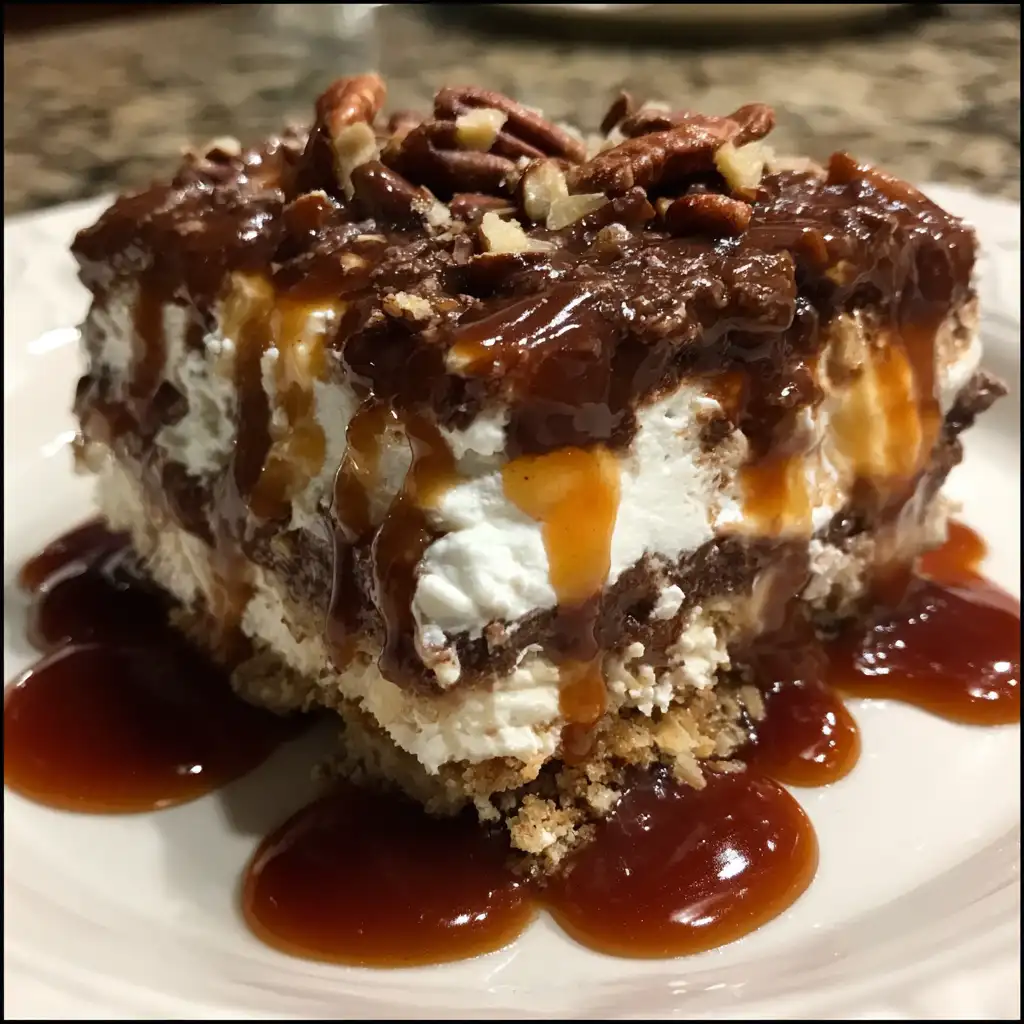 Turtle lasagna dessert recipe