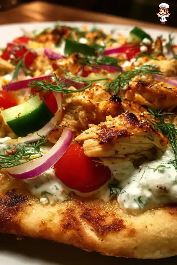 Tzatziki chicken naan pizza recipe that everyone loves!