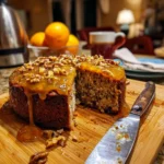 Warm Spiced Date & Walnut Cake with Orange Glaze Delights!