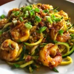 Zucchini noodle pad thai shrimp is a must-try dish!