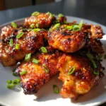 Air fryer Korean soy garlic chicken thighs