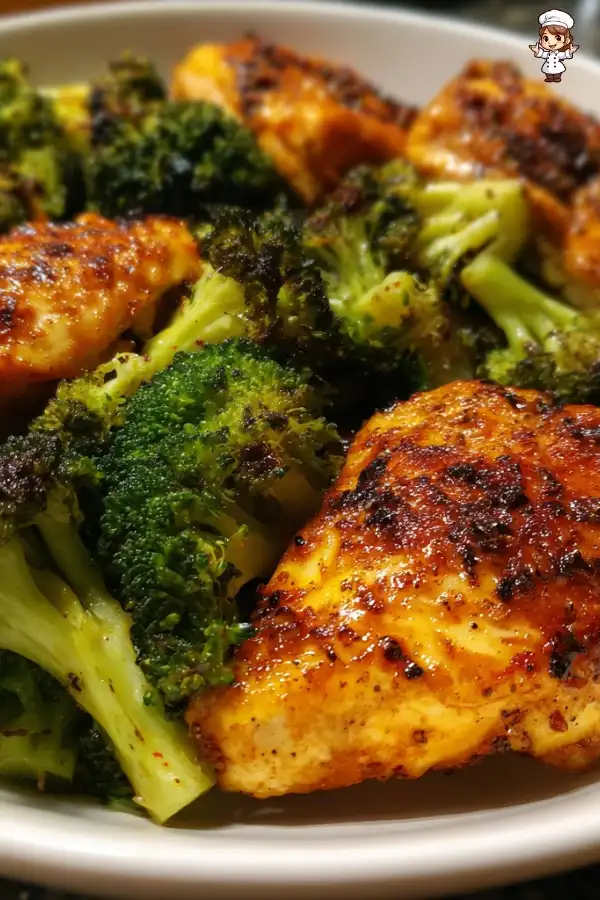 Air fryer chicken and broccoli recipe