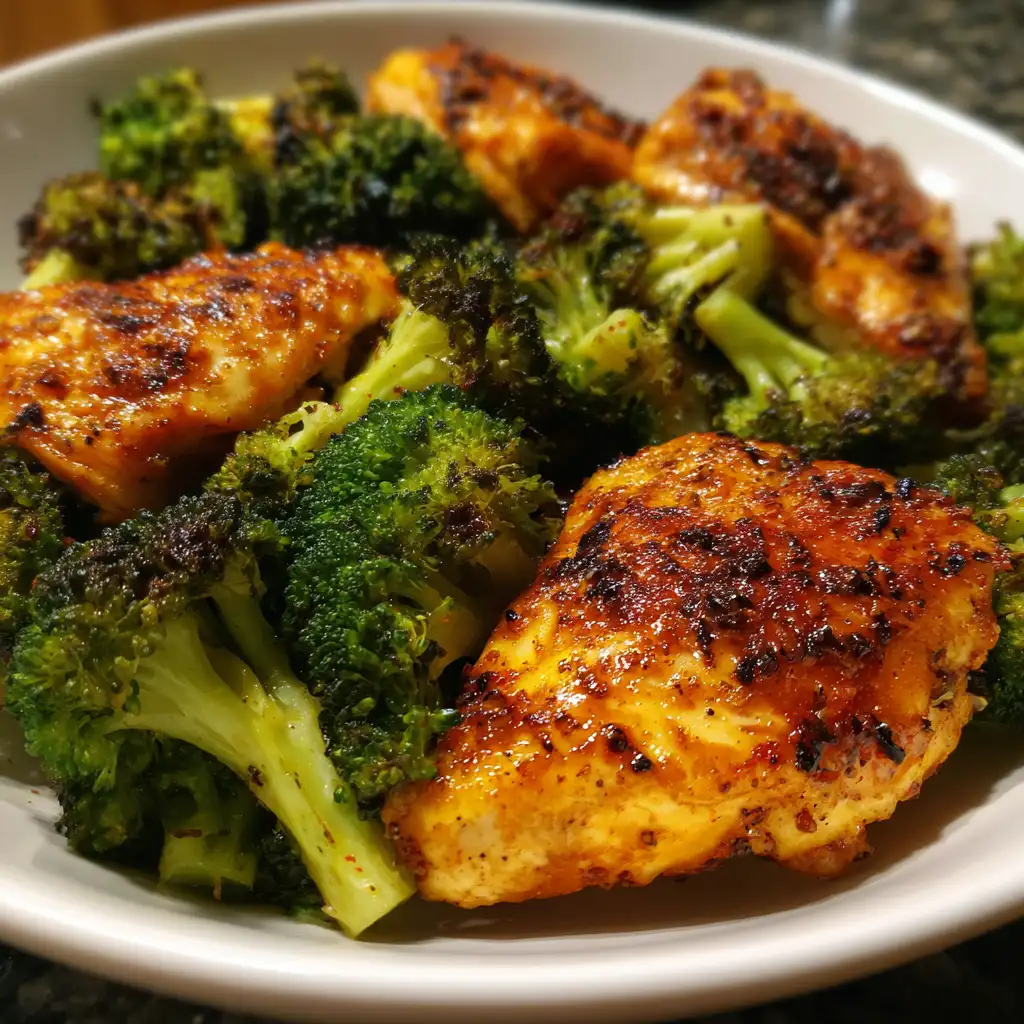 Air fryer chicken and broccoli recipe
