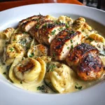 Asiago tortelloni alfredo with grilled chicken recipe