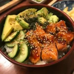 Baked Salmon Sushi Bowl