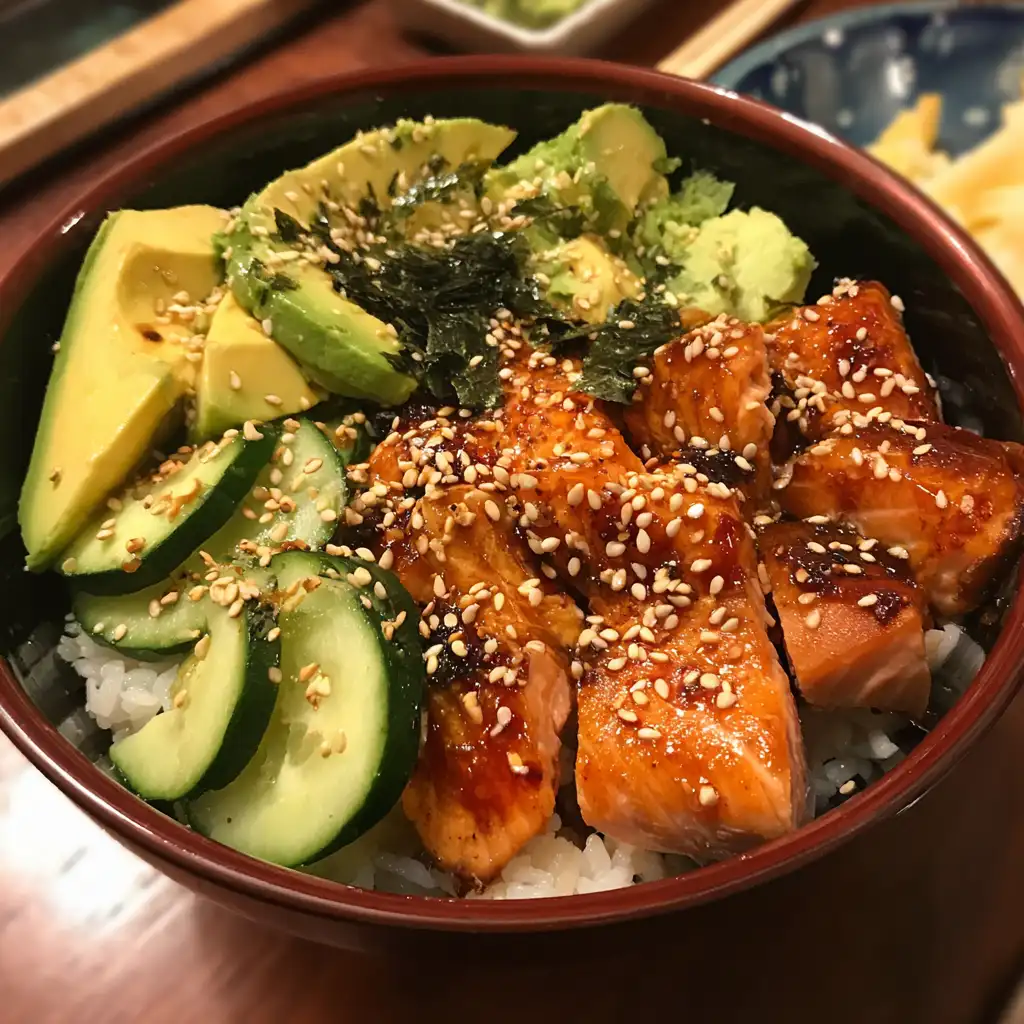 Baked Salmon Sushi Bowl