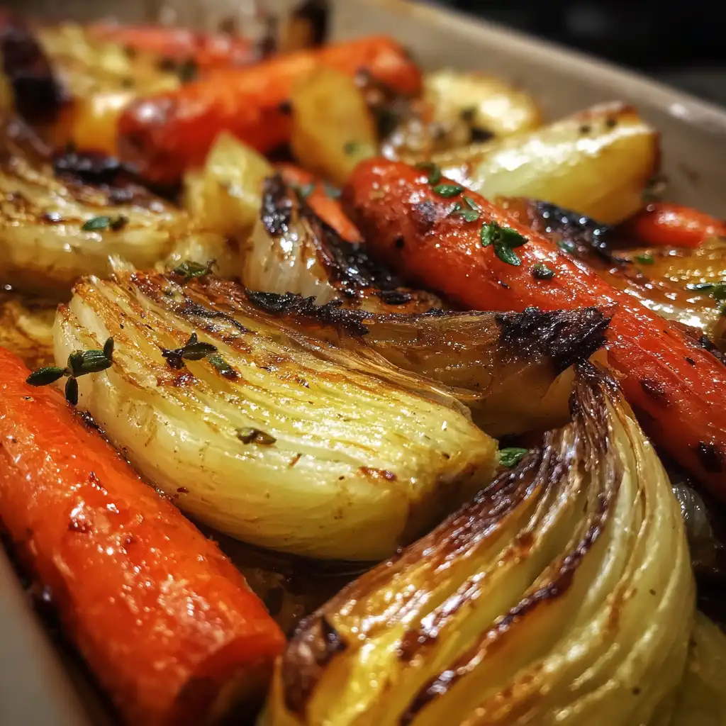 Balsamic roasted fennel and carrots recipe