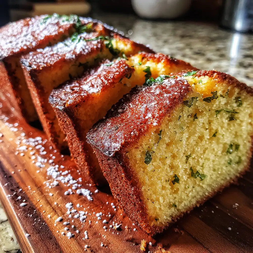 Basil sugar pound cake
