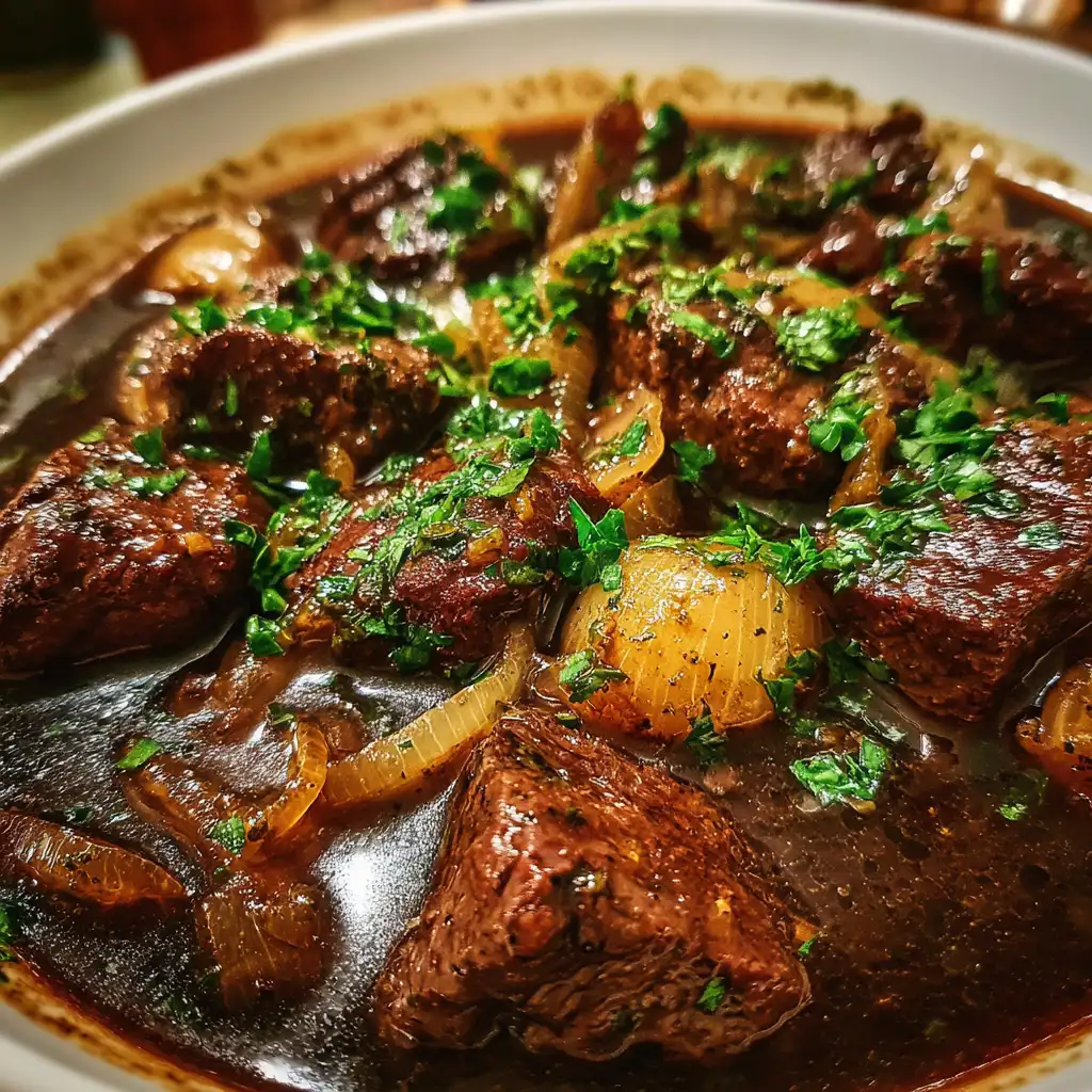 Beef tips with gravy