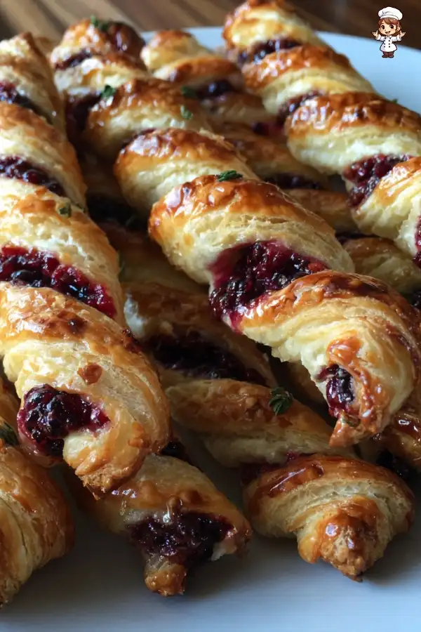 Blackberry Goat Cheese Puff Pastry Twists