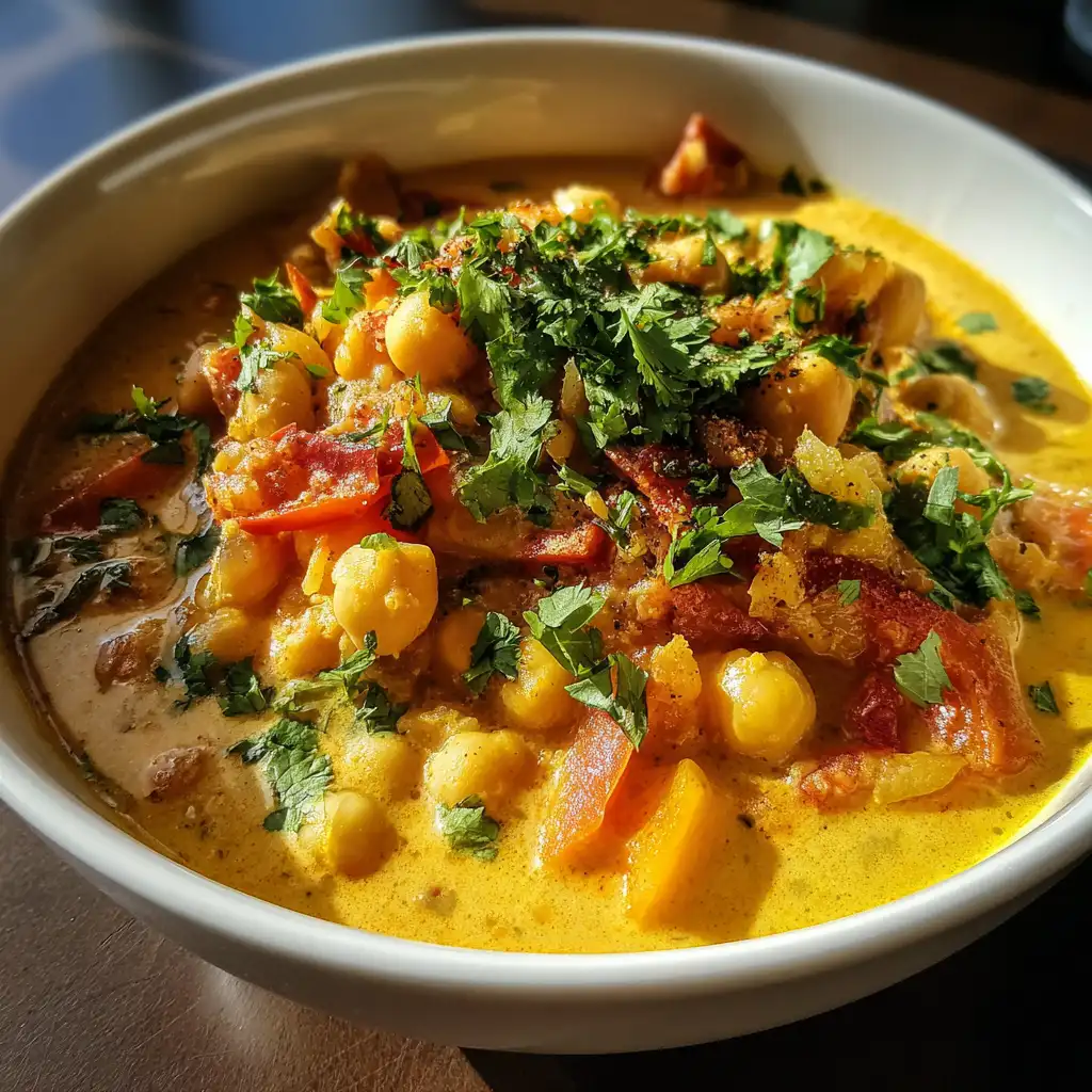 Brazilian coconut chickpea curry recipe