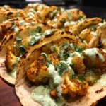 Cauliflower tacos with cilantro lime crema recipe