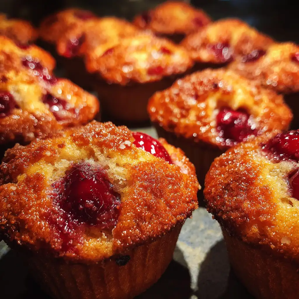 Cherry cobbler muffins recipe