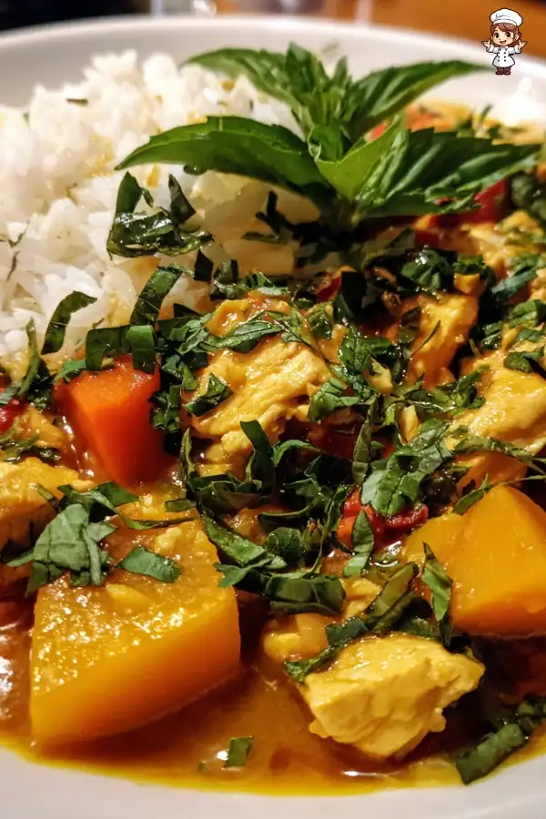 Chicken pumpkin Thai curry