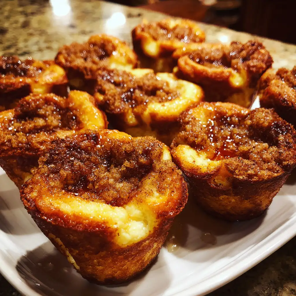 Cinnamon streusel French toast cups