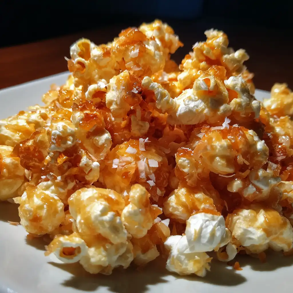 Coconut caramel popcorn recipe