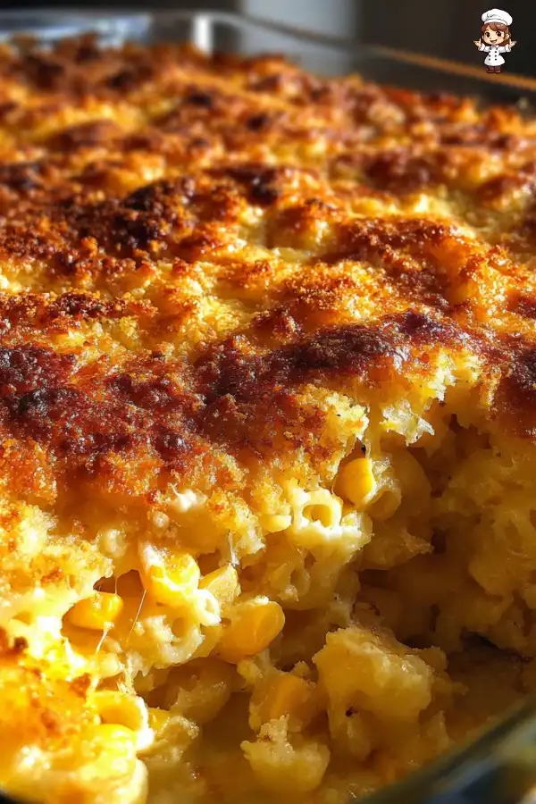 Corn Mac and Cheese Bake