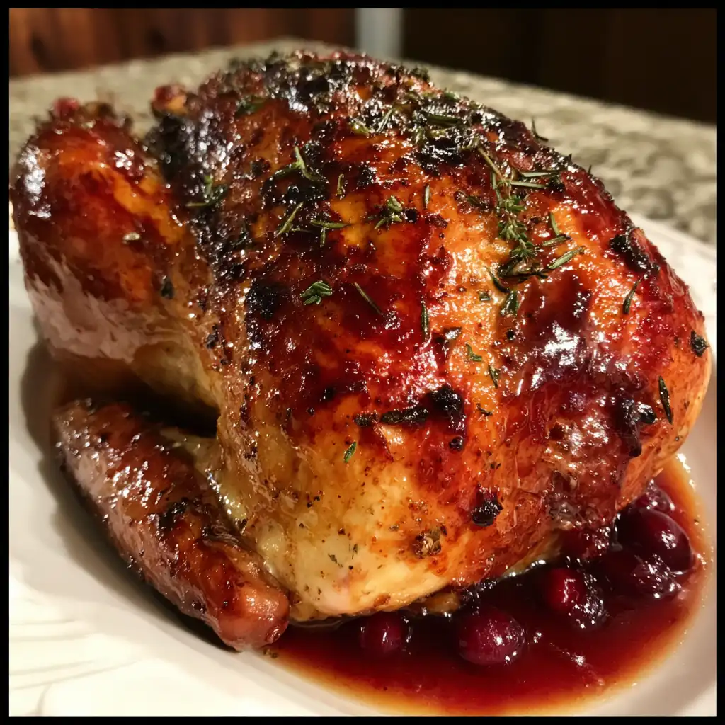 Cranberry orange turkey glaze elevates your holiday feast!
