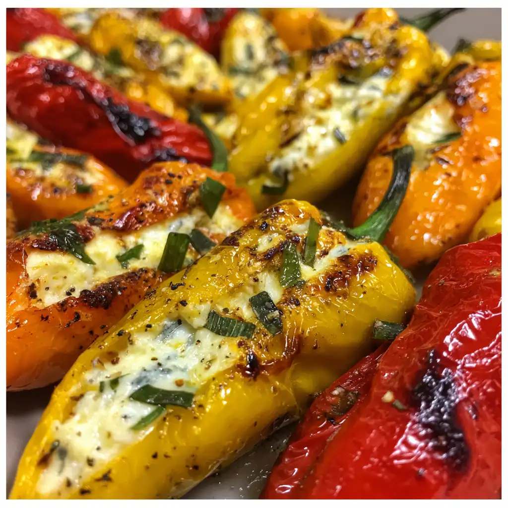 Cream cheese stuffed mini peppers recipe