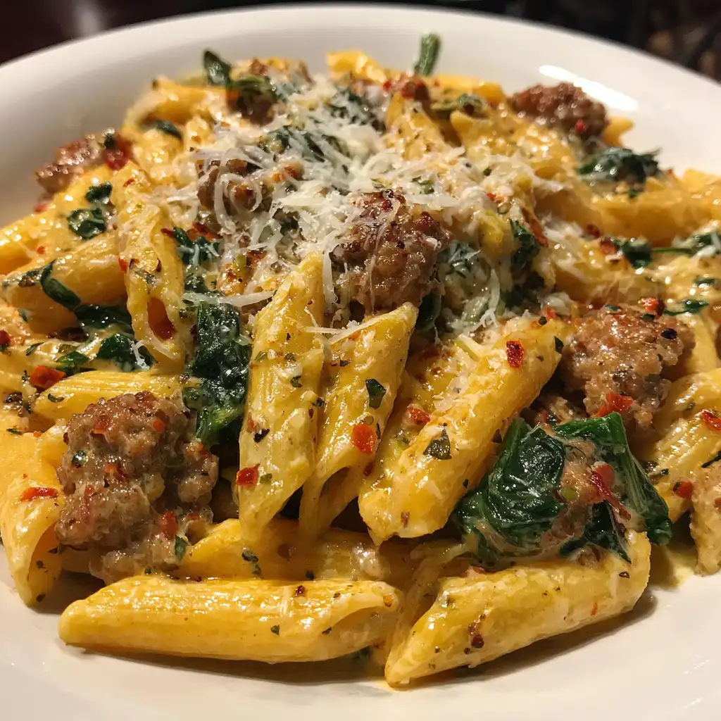 Creamy Italian sausage pasta recipe