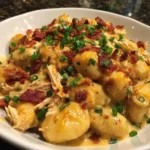Creamy crack chicken gnocchi