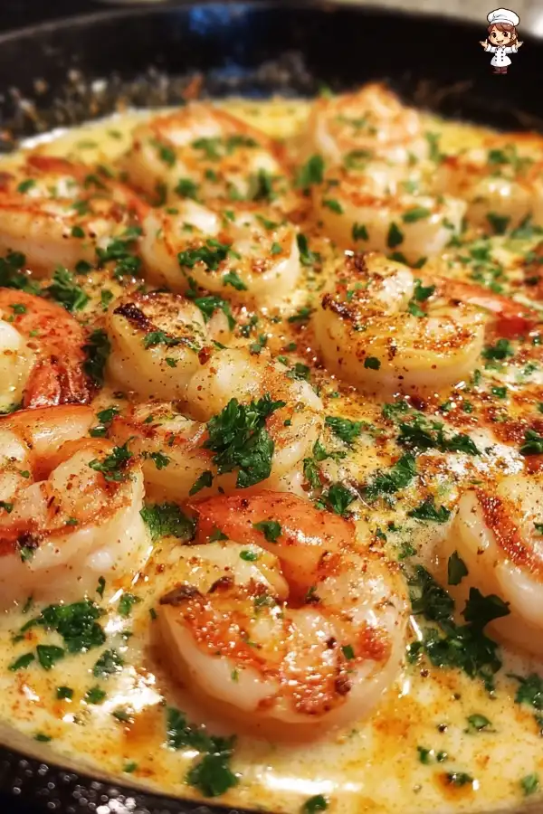 Creamy garlic paprika shrimp skillet recipe