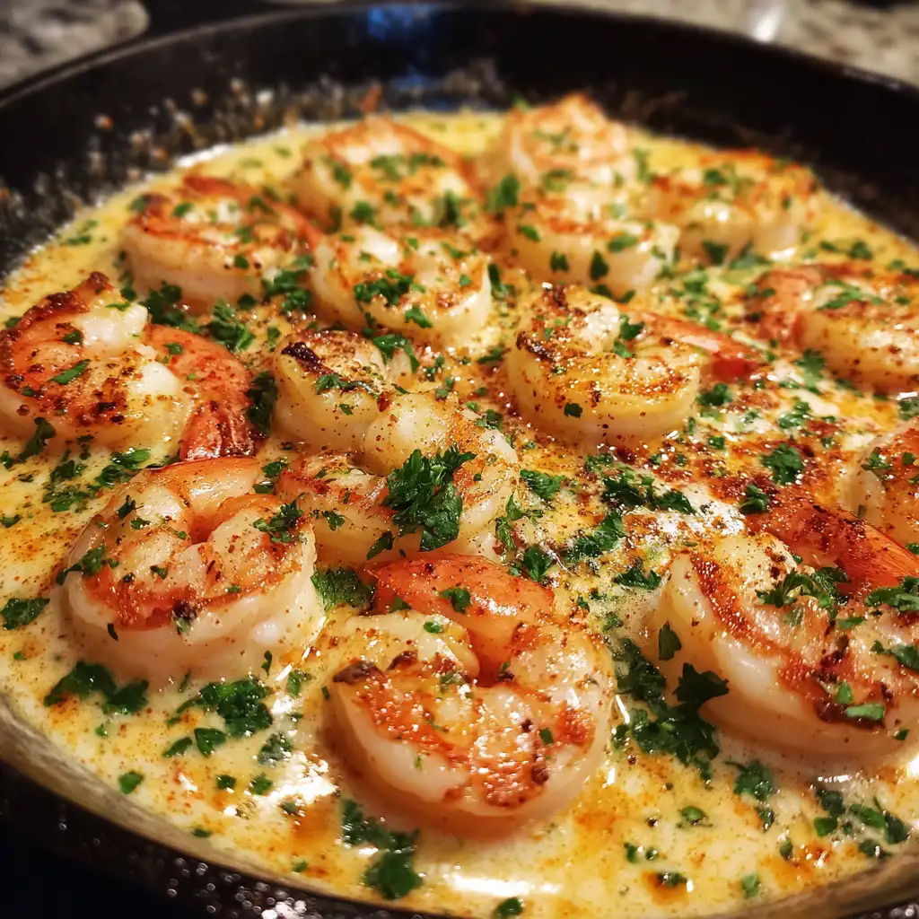 Creamy garlic paprika shrimp skillet recipe