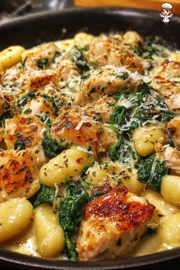 Creamy lemon garlic chicken gnocchi recipe