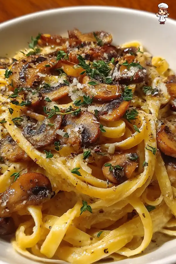 Creamy mushroom pasta