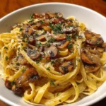 Creamy mushroom pasta