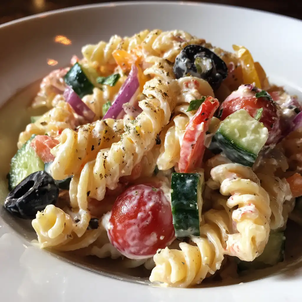 Creamy pasta salad recipe