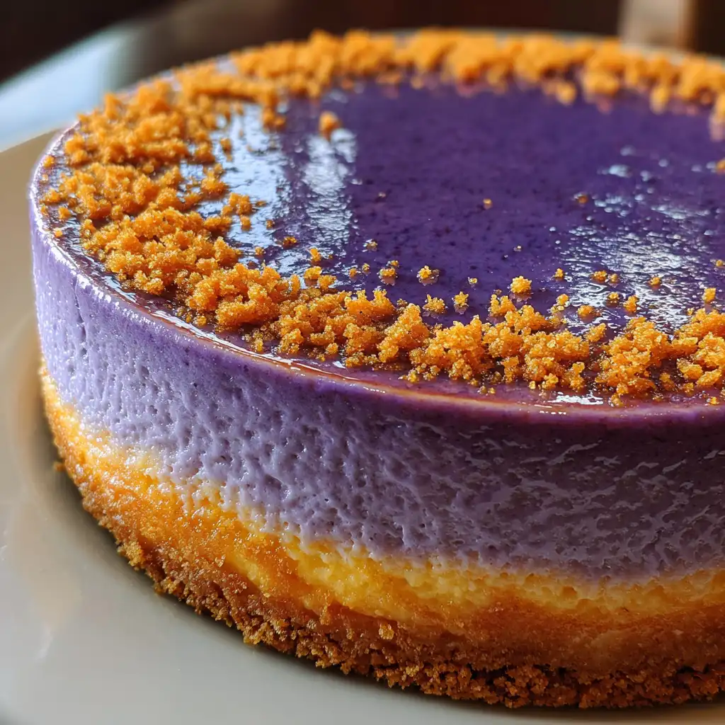 Creamy ube cheesecake recipe