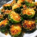 Crispy Parmesan Crusted Roasted Brussels Sprouts