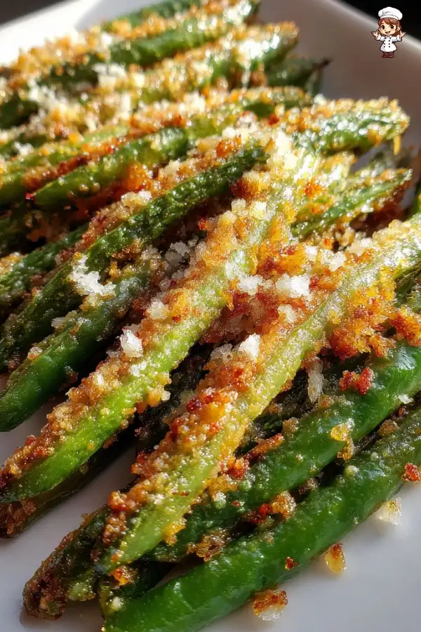 Crispy Parmesan air fryer green beans are a must-try!
