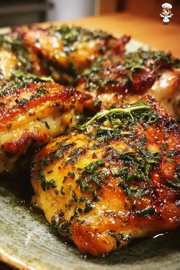 Crispy chicken herb butter