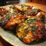 Crispy chicken herb butter