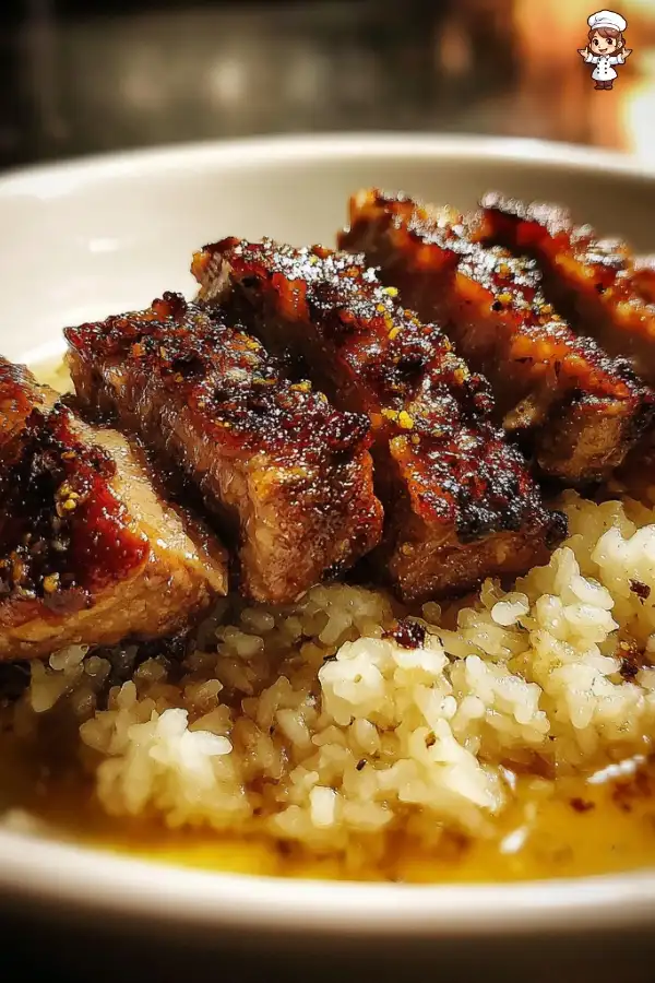 Crispy cumin lamb with brothy rice
