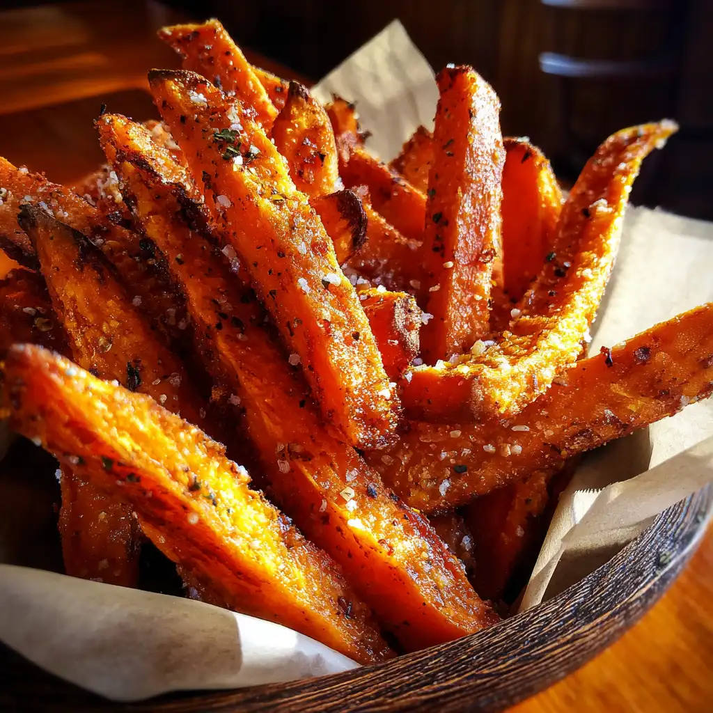 Crispy oven-baked sweet potato fries