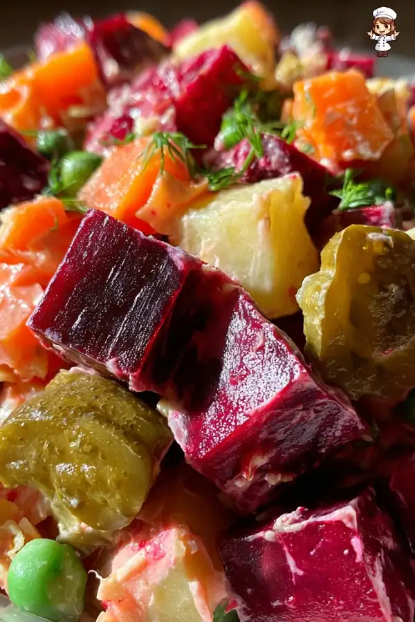 Easy beet salad recipe with Russian flavors that delights!