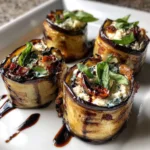 Eggplant roll-up appetizers